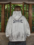 STEEPC Blade Drop Shoulder Dirty Zip Hoodie