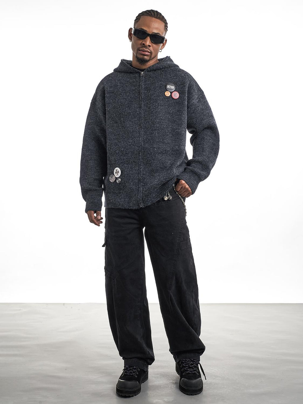 F3F Select Zip Up Knit Hoodie