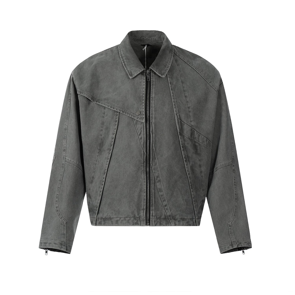 F3F Select Deconstructed Stitching Washed Denim Jacket