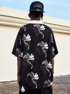 MEDM Lapel Color Short Sleeved Hawaiian Shirt