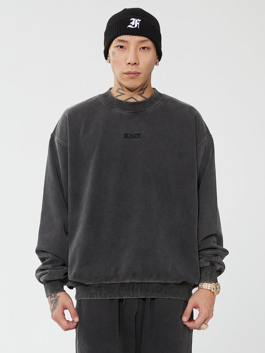 F2CE Embroidered LOGO Basic Pullover Sweatshirts
