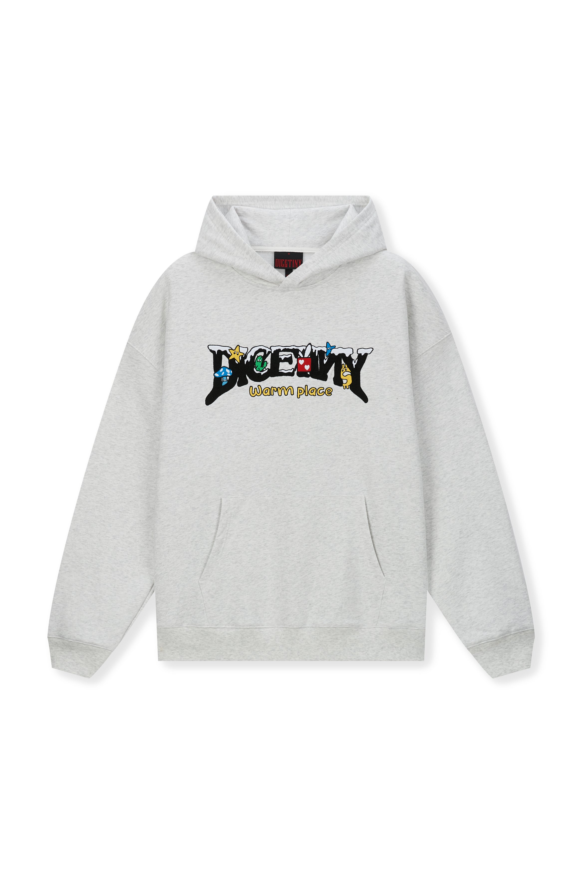 DICETINY Comics Logo 3D Embroidery Hoodie