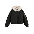 F3F Select Fur Lining Hoodie MA-1 Bomber Flight Jacket