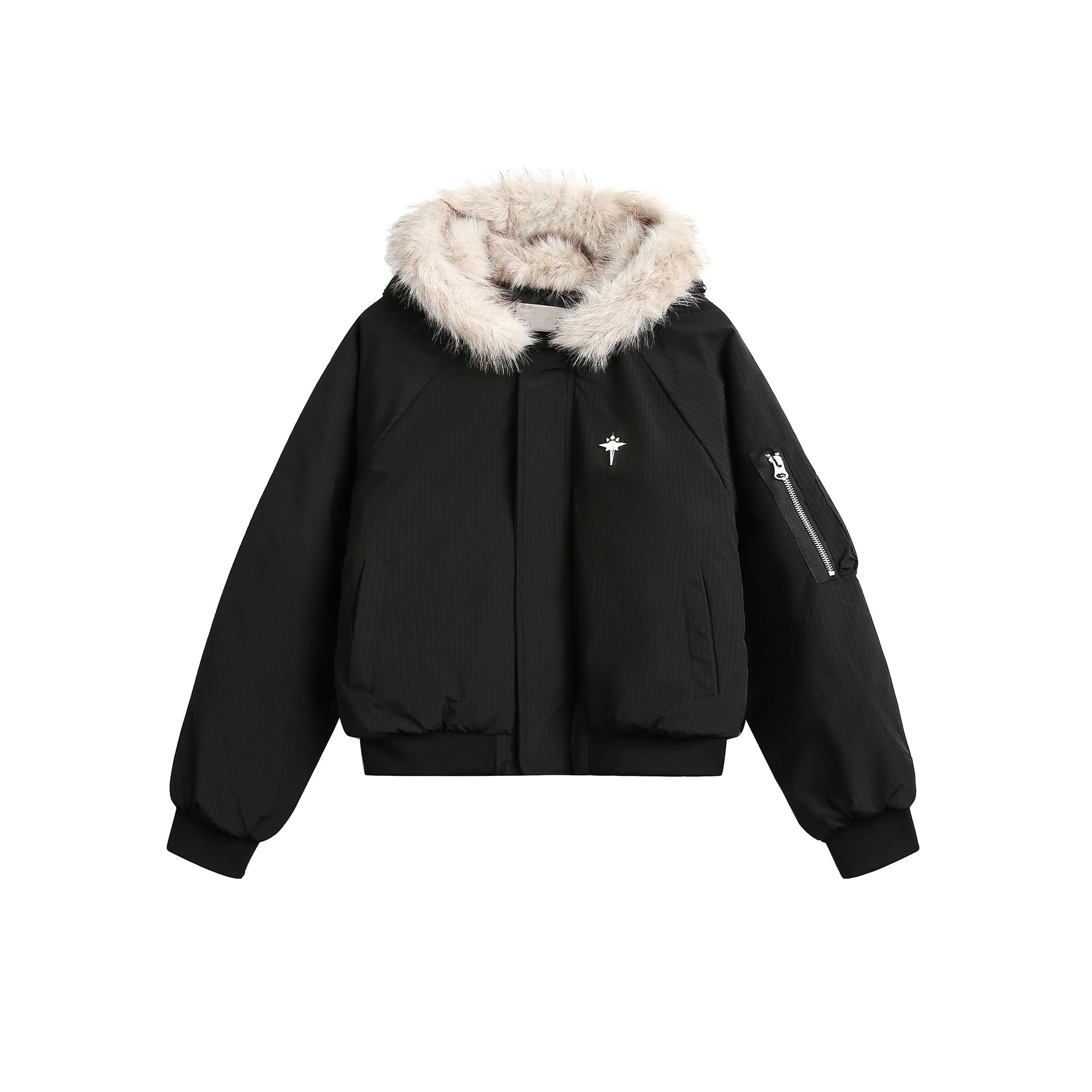 F3F Select Fur Lining Hoodie MA-1 Bomber Flight Jacket