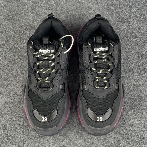 Balenciaga Wmns Triple S 'Clear Sole - Black Pink Neon'