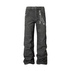YADcrew Chain Embossed Print Jeans
