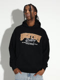 DICETINY Denim Patch Logo Studs Hoodie