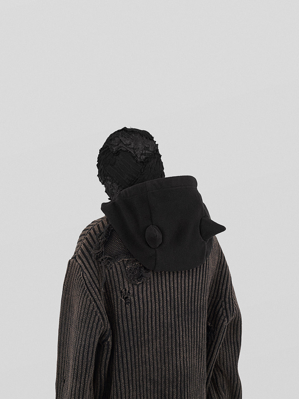 UNDERWATER Logo Embroidered Devil Horn Balaclava Hat