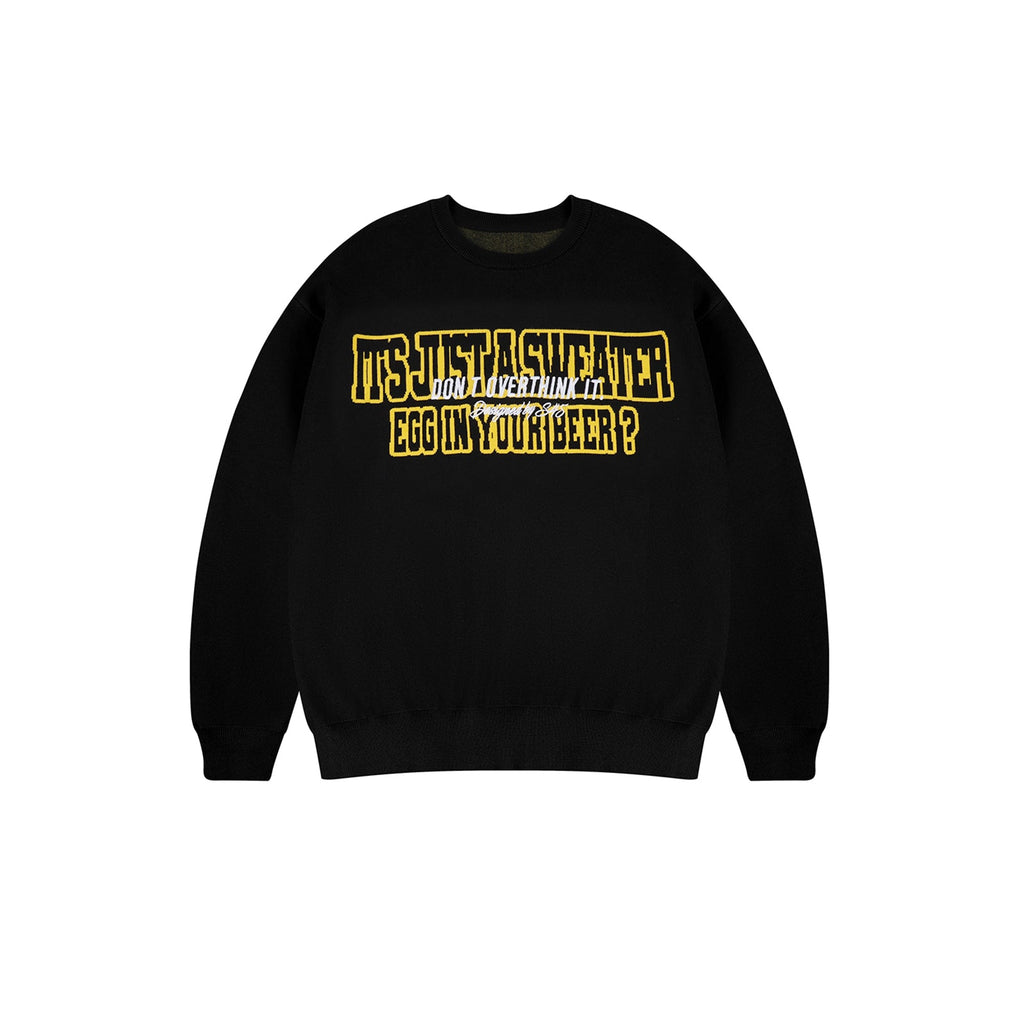 S45 Monogrammed Slogan Embroidered Knit Sweater