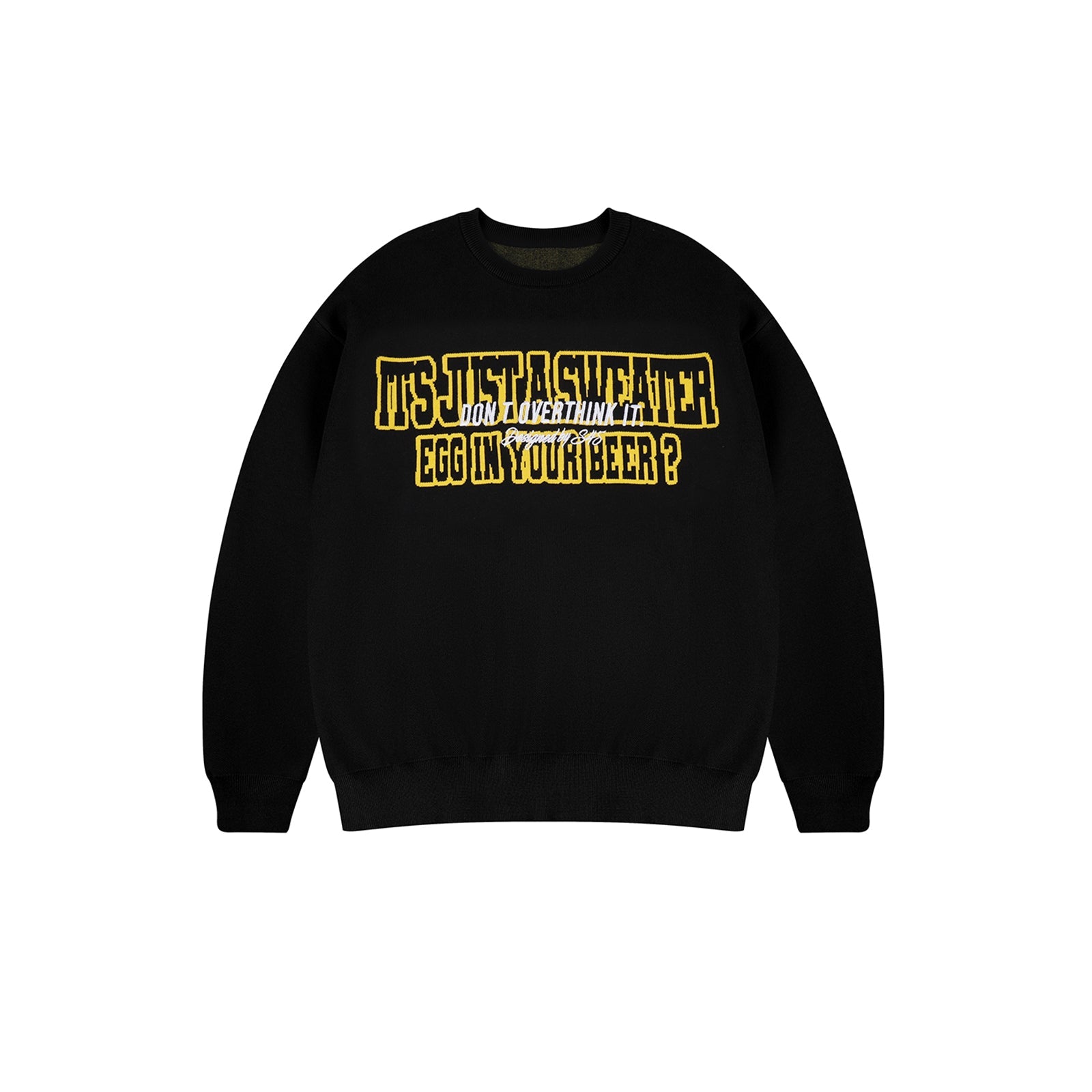 S45 Monogrammed Slogan Embroidered Knit Sweater