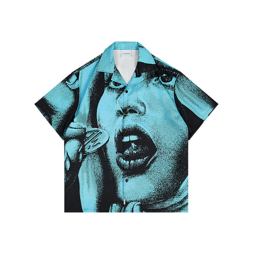 ANTIDOTE Portrait Print Short Sleeve Shirt