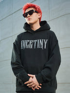 DICETINY Metal Font Logo Washed Hoodie