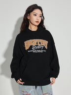 DICETINY Denim Patch Logo Studs Hoodie