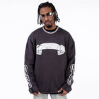 F3F Select Print Destruction Ripped Knit Sweater