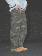 UNTILWERICH Dirty Camo Multi Pocket Work Cargo Pants