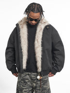 F3F Select Faux Fur Lining Bomber Jacket