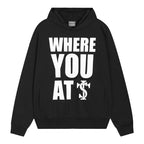 Small Town Kid WHERE YOU AT Slogan Hoodie