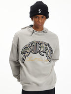 Small Town Kid Camouflage Embroidered Patch Hoodie