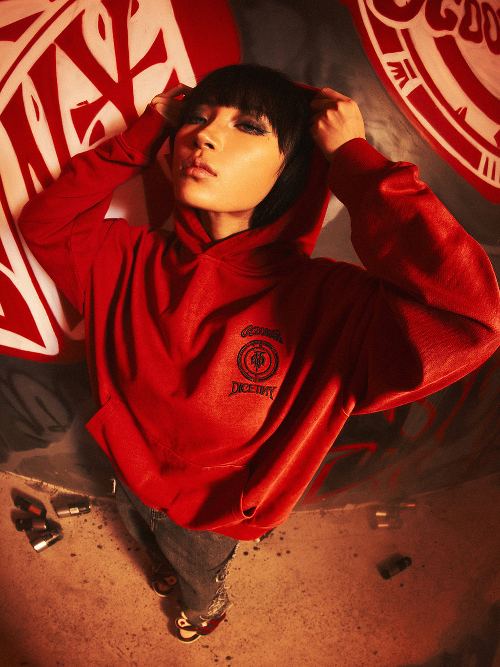 DICETINY x OLD ORDER Flame Dice Patch Hoodie