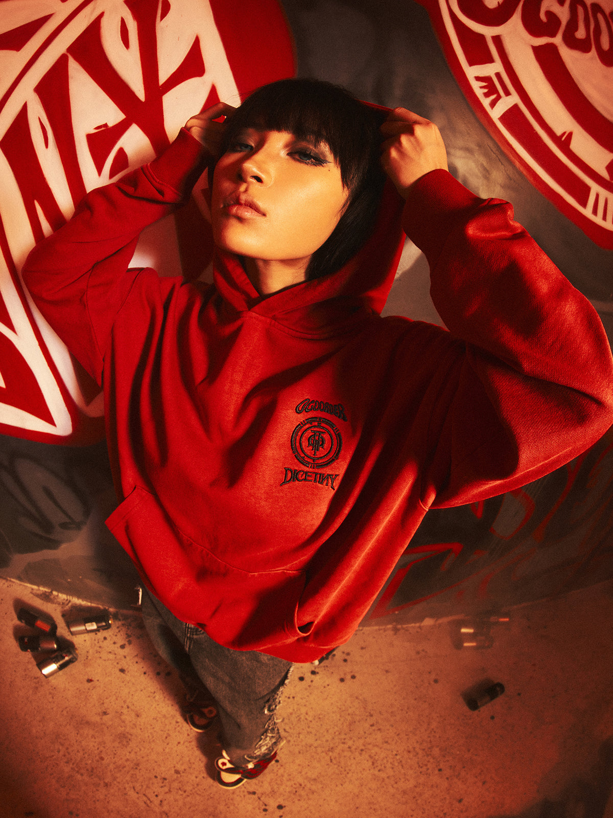 DICETINY x OLD ORDER Flame Dice Patch Hoodie