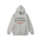 F3F Select Good Luck Printed Letter Hoodie