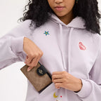 Coach Outlet Medium Corner Zip Wallet In Signature Canvas
