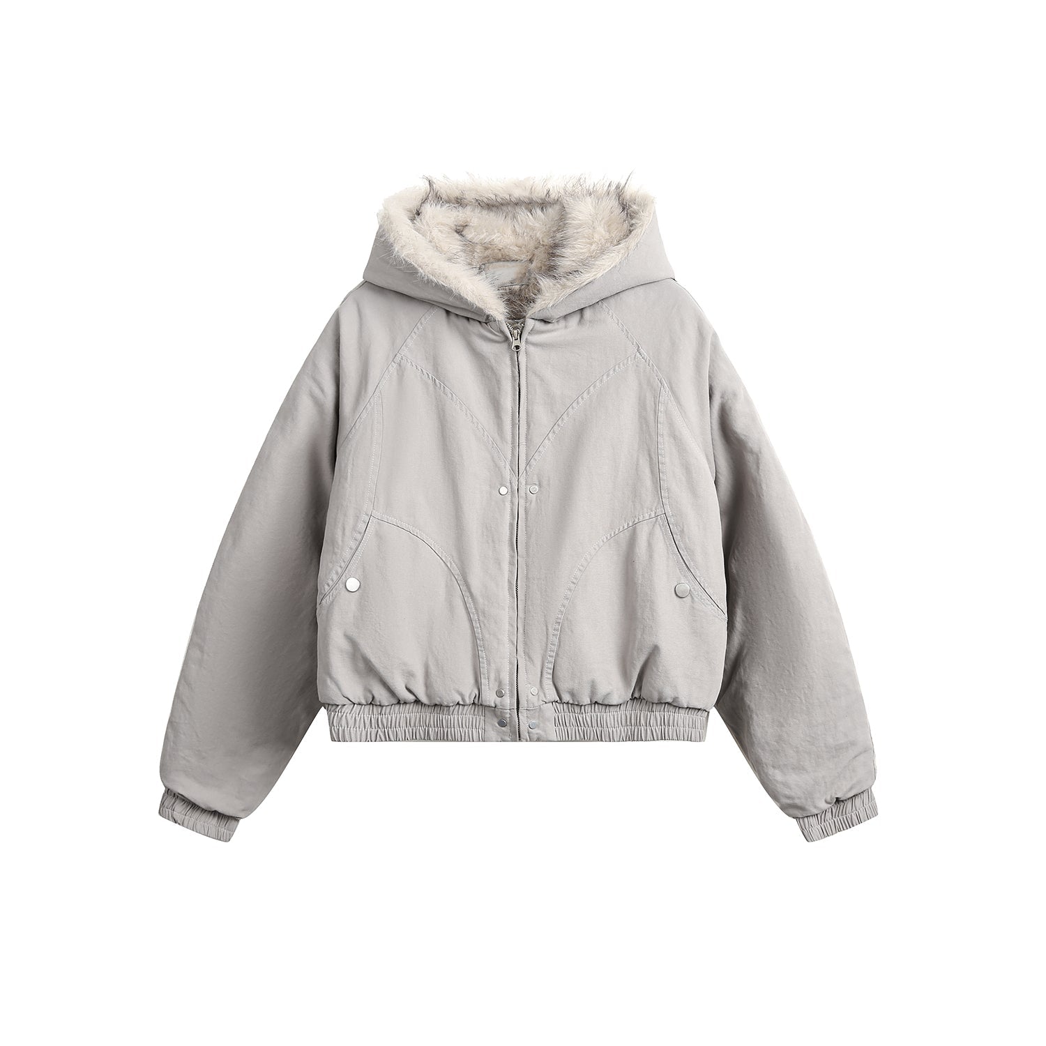 F3F Select Fur Quilted Lining Hoodie Jacket