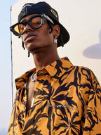MEDM Tiger Pattern Coconut Tree Long Sleeved Shirt