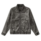 F3F Select Vintage PU Leather Zip Up Jacket