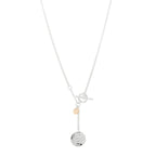 Sterling Silver 18K Rose Gold PM Ex-Libris Pendant Necklace