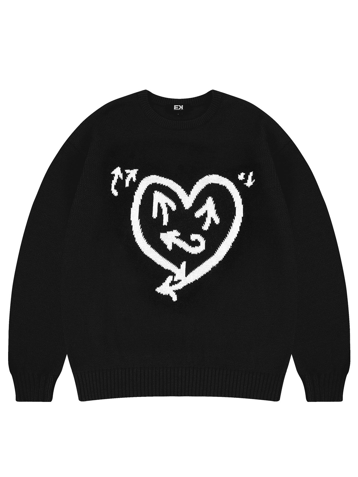 EVILKNIGHT(EK) Love Expression Knit Sweater