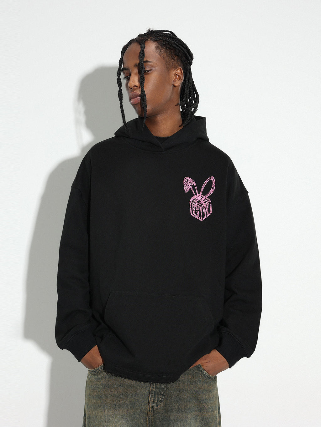 DICETINY Bunny Girl Lace Logo Hoodie