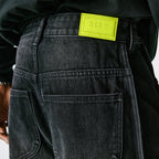 MEDM Basic Paragraph Wide Leg Denim Pants