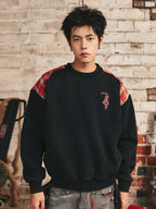 S45 Plaid Destruction Patchwork Sweatshirt