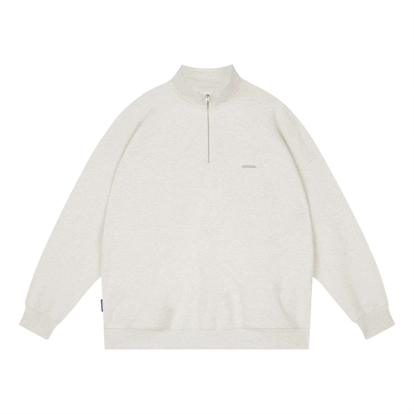 Wassup House Half Zipper Logo Sweatshirt