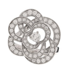 18K White Gold Diamond Fil de Camelia Ring 47 4