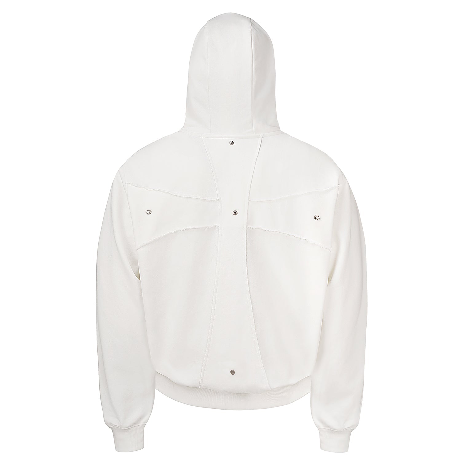 Small Town Kid Studded Cross Patch Zip Up Hoodie