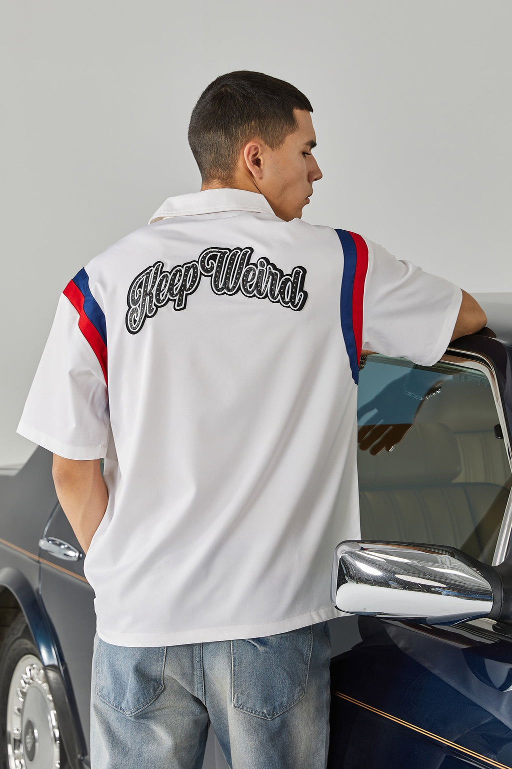 PRBLMS LOGO Striped Short Sleeved Shirt
