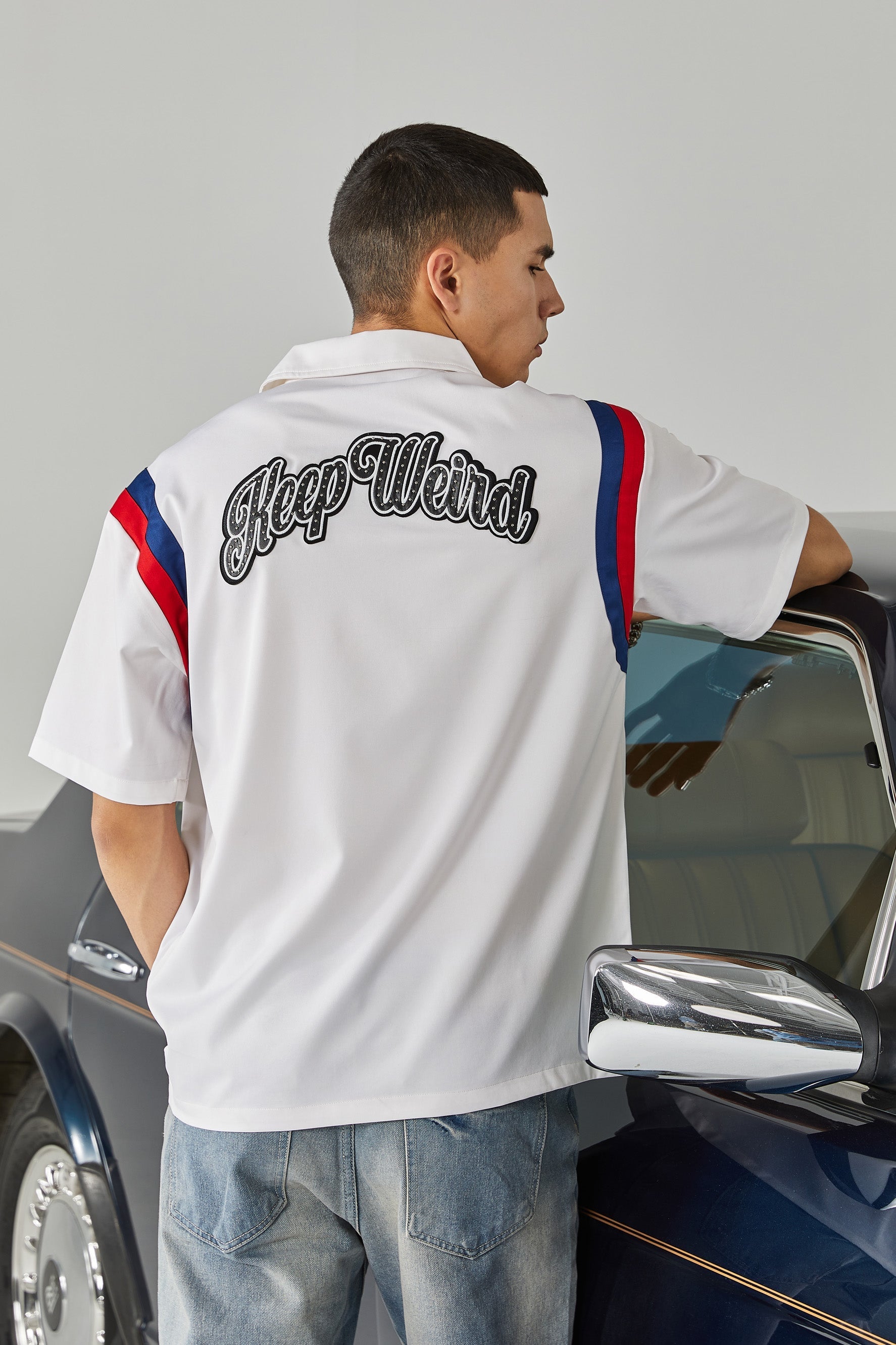 PRBLMS LOGO Striped Short Sleeved Shirt