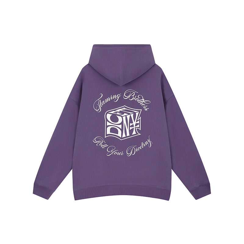 DICETINY Dice Roll Foam Letter Print Hoodie
