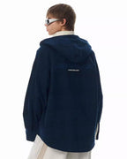 JHYQ Work Plaid Embroidery Hooded Shirt Jacket
