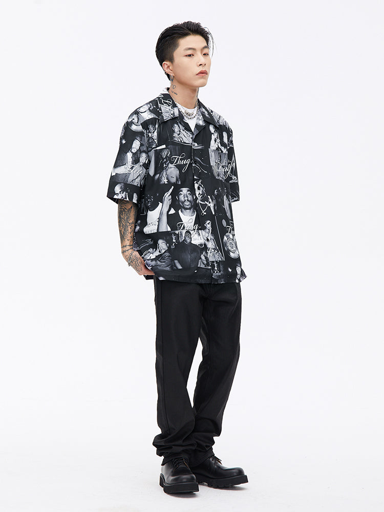 2PAC Full Print Short Sleeved Shirt
