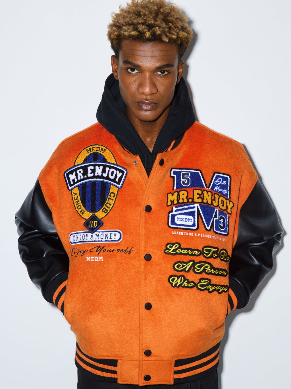 MEDM Patchwork Embroidered Baseball Jacket