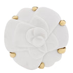 18K Yellow Gold Agate Camellia Ring 50 5.25