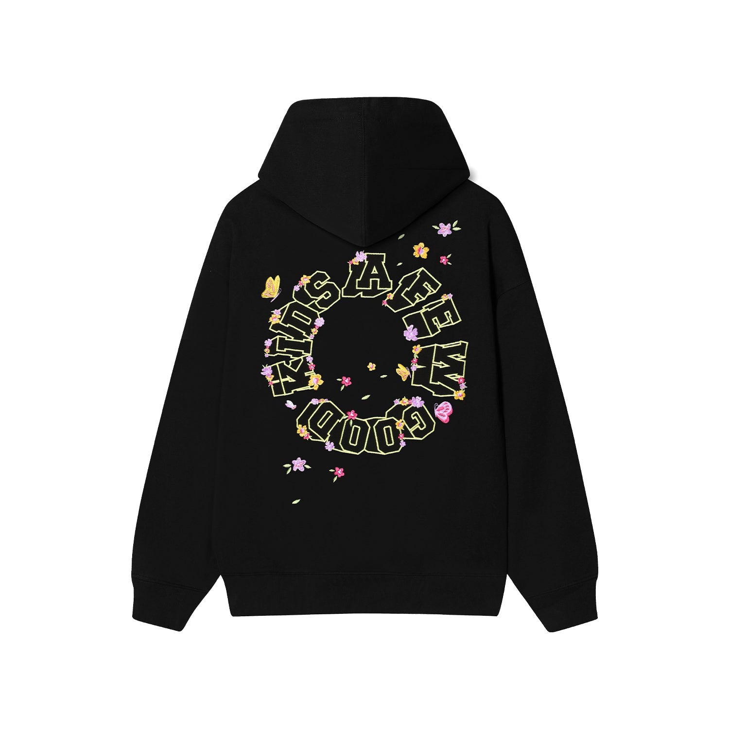 AFGK Butterfly Flower Flying Embroidery Hoodie