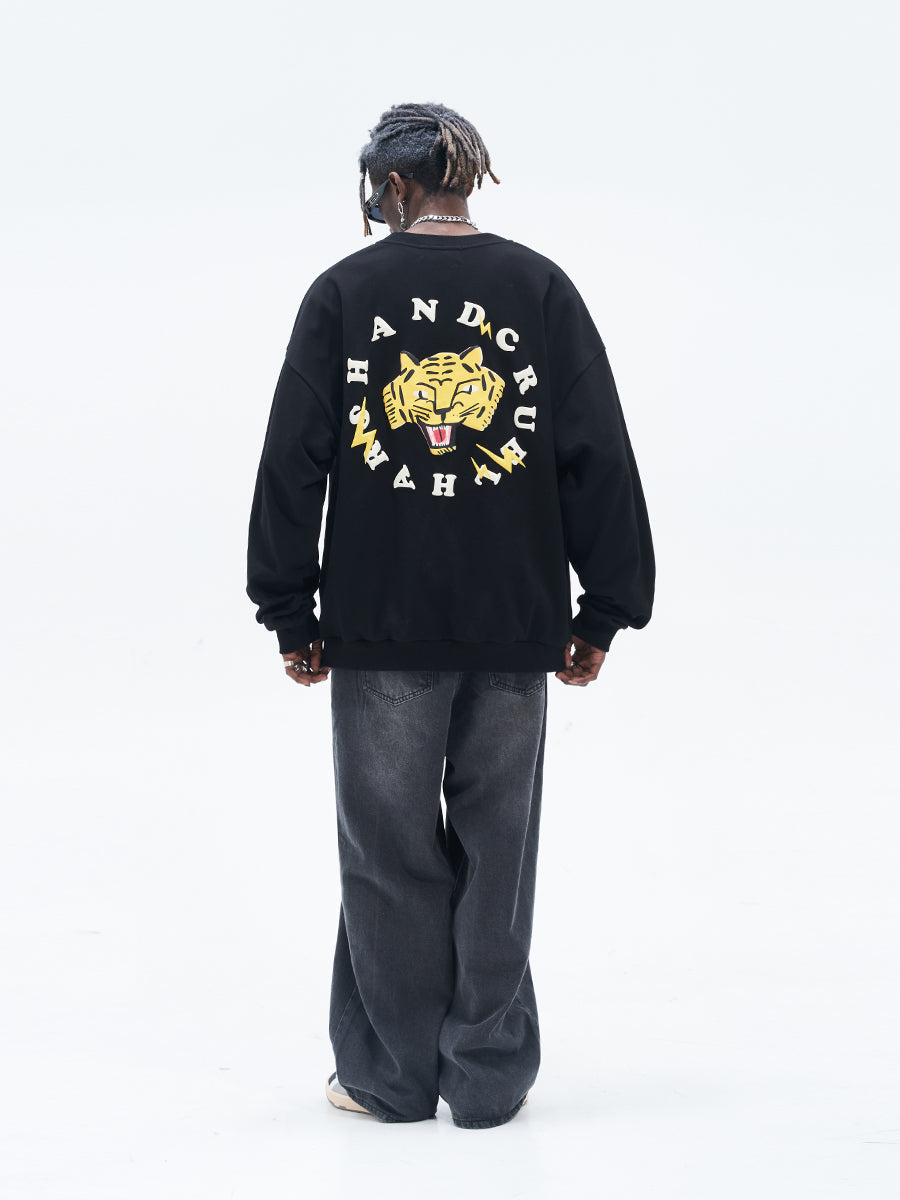 Harsh and Cruel Tiger Circle Ring Sweatshirts