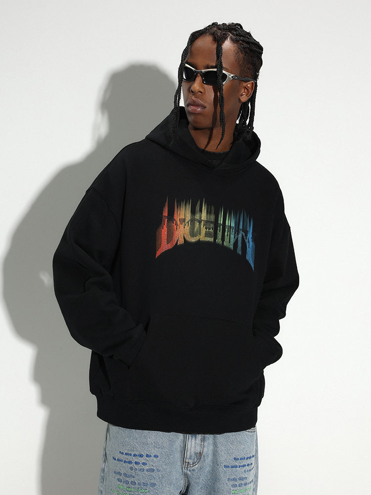 DICETINY Musical Notes Logo Printed Hoodie