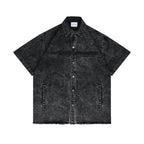 ANTIDOTE Cowboy Embroidered Denim Short Sleeve Shirt