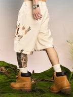 YADcrew Flame Lace Loose Shorts