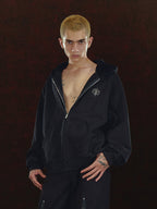 DICETINY Metal Logo Zip Up Hoodie